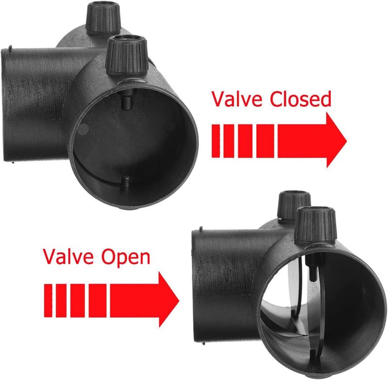 Copgge Diesel Heater Duct Connector Parking Heater Pipe Hose Ducting Vent Connector with Adjustable Valve Flap for Eberspacher Webasto Diesel Heater, for Chinese Diesel Heater 2KW (T Piece 60MM) - Image 4